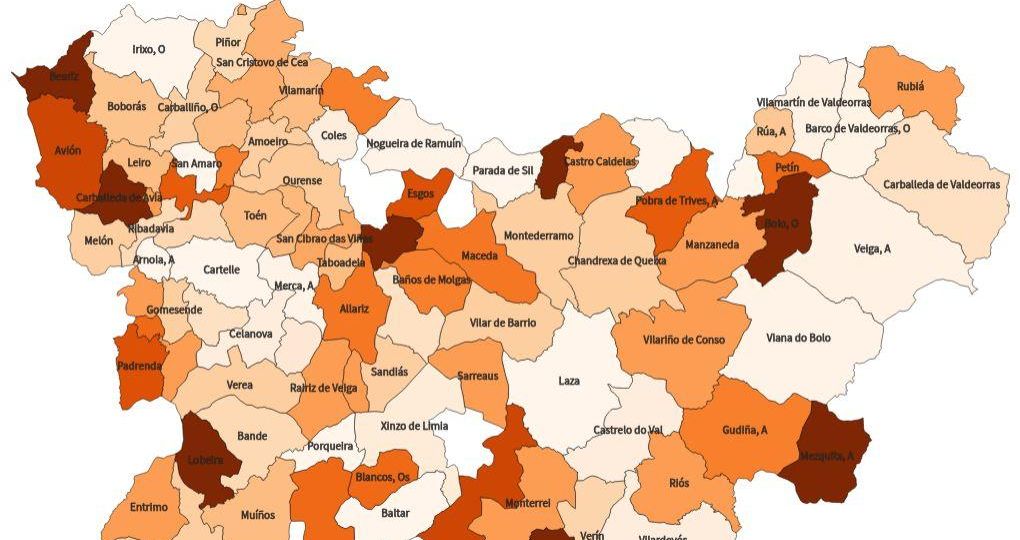 Radon mapa galicia